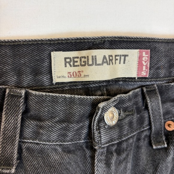 Levis 505 Straight Fit Jeans Lot Bundle 2 Mens 33x34 Blue Black Denim Y2K - Picture 16 of 16